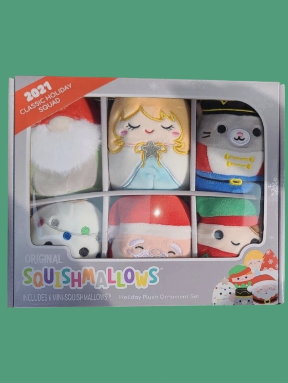 Squishmallows Mini Christmas Ornament Plush 2021 Classic Holiday Squad 6 New